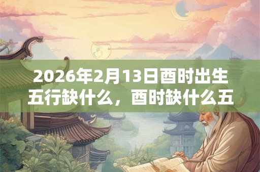 2026年2月13日酉时出生五行缺什么,酉时缺什么五行 2026年2月13日酉时出生五行缺什么,酉时缺什么五行