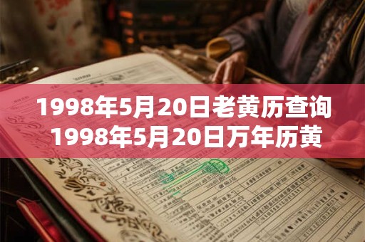 1998年5月20日老黄历查询 1998年5月20日万年历黄道吉日 1998年5月20日老黄历查询 1998年5月20日万年历黄道吉日
