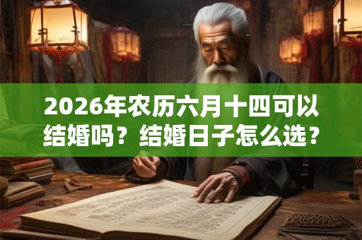 2026年农历六月十四可以结婚吗?结婚日子怎么选? 2026年农历六月十四可以结婚吗?结婚日子怎么选?