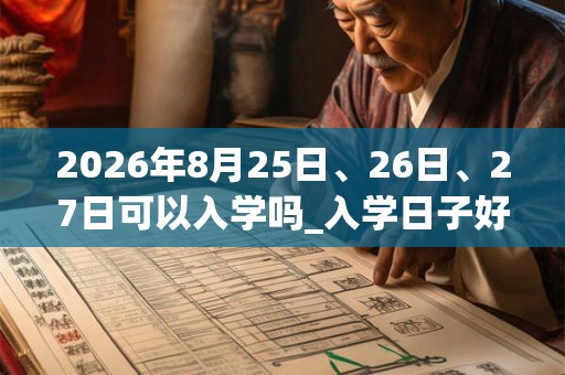 2026年8月25日、26日、27日可以入学吗_入学日子好吗 2026年8月25日、26日、27日可以入学吗_入学日子好吗