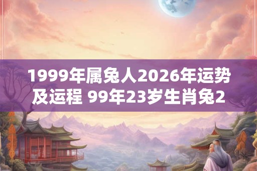1999年属兔人2026年运势及运程 99年23岁生肖兔2026年每月运势 1999年属兔人2026年运势及运程 99年23岁生肖兔2026年每月运势