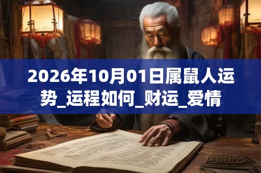 2026年10月01日属鼠人运势_运程如何_财运_爱情