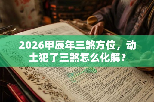 2026甲辰年三煞方位,动土犯了三煞怎么化解? 2026甲辰年三煞方位,动土犯了三煞怎么化解?