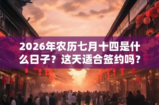 2026年农历七月十四是什么日子?这天适合签约吗? 2026年农历七月十四是什么日子?这天适合签约吗?