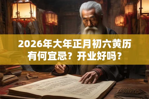 2026年大年正月初六黄历有何宜忌?开业好吗? 2026年大年正月初六黄历有何宜忌?开业好吗?