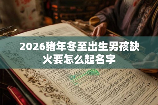 2026猪年冬至出生男孩缺火要怎么起名字 2026猪年冬至出生男孩缺火要怎么起名字
