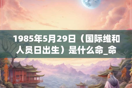 1985年5月29日(国际维和人员日出生)是什么命_命运如何 1985年5月29日(国际维和人员日出生)是什么命_命运如何