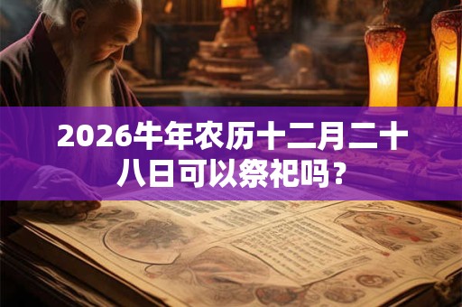 2026牛年农历十二月二十八日可以祭祀吗? 2026牛年农历十二月二十八日可以祭祀吗?