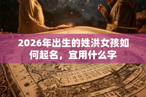 2026年出生的姓洪女孩如何起名,宜用什么字 2026年出生的姓洪女孩如何起名,宜用什么字