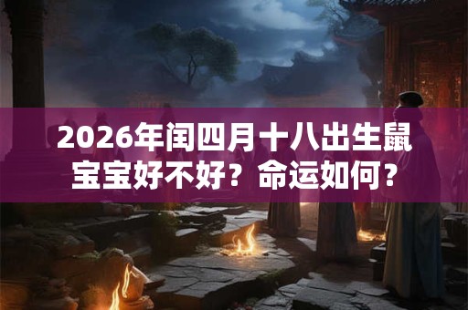 2026年闰四月十八出生鼠宝宝好不好？命运如何？