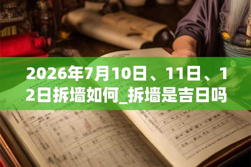 2026年7月10日、11日、12日拆墙如何_拆墙是吉日吗 2026年7月10日、11日、12日拆墙如何_拆墙是吉日吗