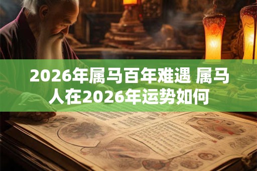 2026年属马百年难遇 属马人在2026年运势如何 2026年属马百年难遇 属马人在2026年运势如何