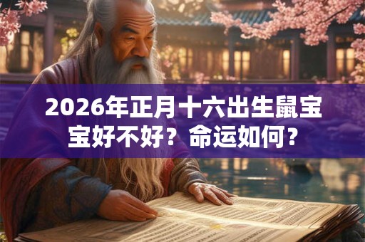 2026年正月十六出生鼠宝宝好不好?命运如何? 2026年正月十六出生鼠宝宝好不好?命运如何?