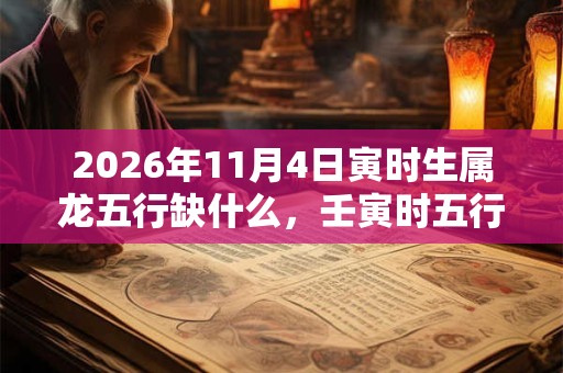 2026年11月4日寅时生属龙五行缺什么,壬寅时五行缺什么 2026年11月4日寅时生属龙五行缺什么,壬寅时五行缺什么