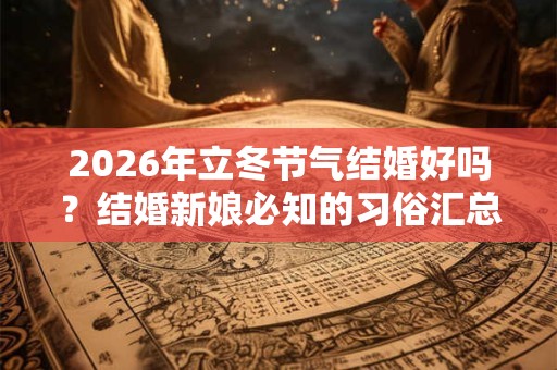 2026年立冬节气结婚好吗?结婚新娘必知的习俗汇总 2026年立冬节气结婚好吗?结婚新娘必知的习俗汇总
