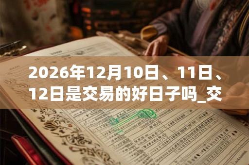2026年12月10日、11日、12日是交易的好日子吗_交易可以吗