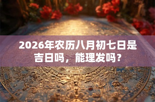 2026年农历八月初七日是吉日吗,能理发吗? 2026年农历八月初七日是吉日吗,能理发吗?