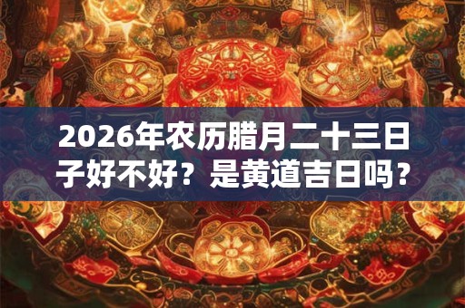 2026年农历腊月二十三日子好不好?是黄道吉日吗? 2026年农历腊月二十三日子好不好?是黄道吉日吗?
