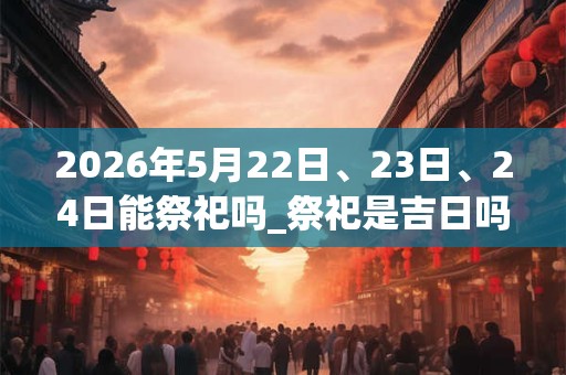 2026年5月22日、23日、24日能祭祀吗_祭祀是吉日吗 2026年5月22日、23日、24日能祭祀吗_祭祀是吉日吗