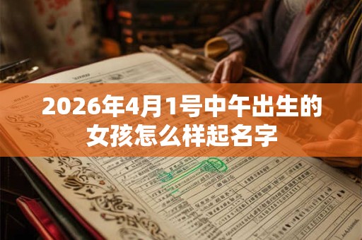 2026年4月1号中午出生的女孩怎么样起名字 2026年4月1号中午出生的女孩怎么样起名字