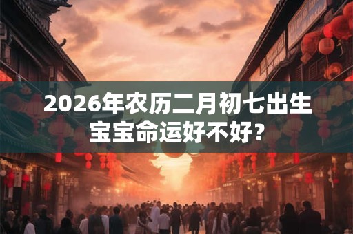 2026年农历二月初七出生宝宝命运好不好？