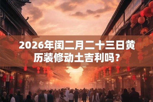 2026年闰二月二十三日黄历装修动土吉利吗? 2026年闰二月二十三日黄历装修动土吉利吗?