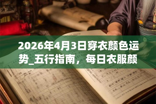 2026年4月3日穿衣颜色运势_五行指南,每日衣服颜色幸运色 2026年4月3日穿衣颜色运势_五行指南,每日衣服颜色幸运色