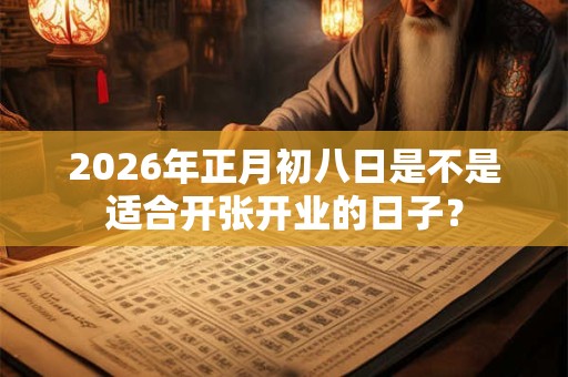 2026年正月初八日是不是适合开张开业的日子？