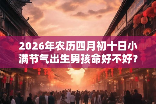 2026年农历四月初十日小满节气出生男孩命好不好？