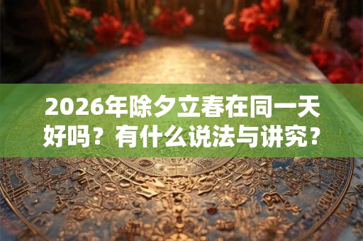 2026年除夕立春在同一天好吗？有什么说法与讲究？
