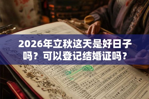 2026年立秋这天是好日子吗?可以登记结婚证吗? 2026年立秋这天是好日子吗?可以登记结婚证吗?