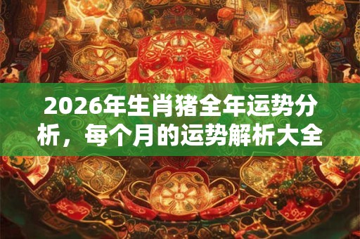 2026年生肖猪全年运势分析,每个月的运势解析大全 2026年生肖猪全年运势分析,每个月的运势解析大全
