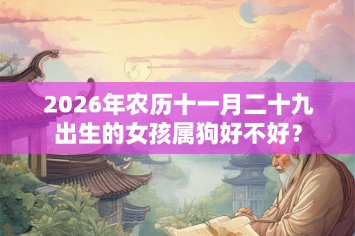 2026年农历十一月二十九出生的女孩属狗好不好? 2026年农历十一月二十九出生的女孩属狗好不好?