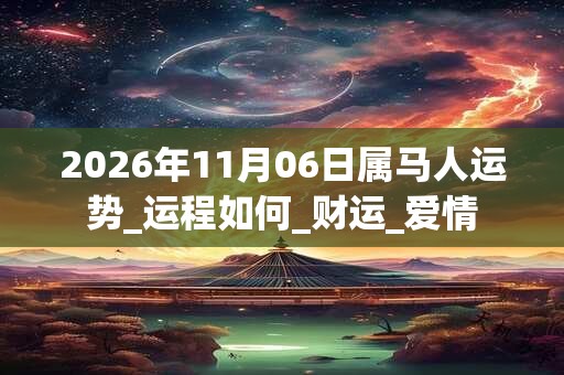 2026年11月06日属马人运势_运程如何_财运_爱情 2026年11月06日属马人运势_运程如何_财运_爱情