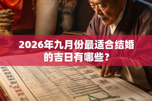 2026年九月份最适合结婚的吉日有哪些? 2026年九月份最适合结婚的吉日有哪些?