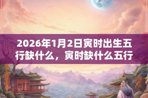 2026年1月2日寅时出生五行缺什么，寅时缺什么五行