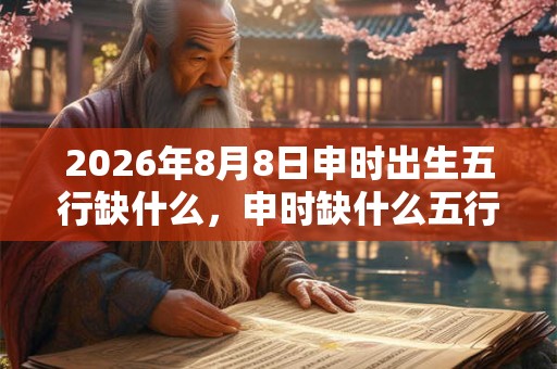 2026年8月8日申时出生五行缺什么,申时缺什么五行 2026年8月8日申时出生五行缺什么,申时缺什么五行