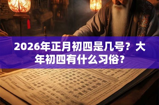 2026年正月初四是几号?大年初四有什么习俗? 2026年正月初四是几号?大年初四有什么习俗?