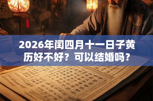 2026年闰四月十一日子黄历好不好?可以结婚吗? 2026年闰四月十一日子黄历好不好?可以结婚吗?