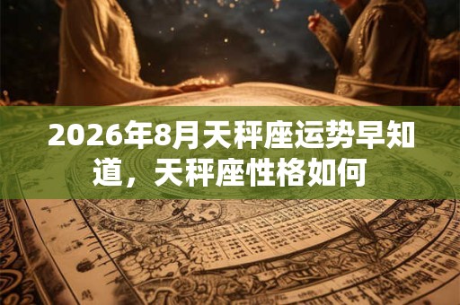 2026年8月天秤座运势早知道，天秤座性格如何