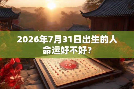 2026年7月31日出生的人命运好不好? 2026年7月31日出生的人命运好不好?