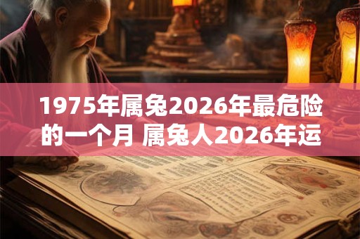 1975年属兔2026年最危险的一个月 属兔人2026年运势如何 1975年属兔2026年最危险的一个月 属兔人2026年运势如何