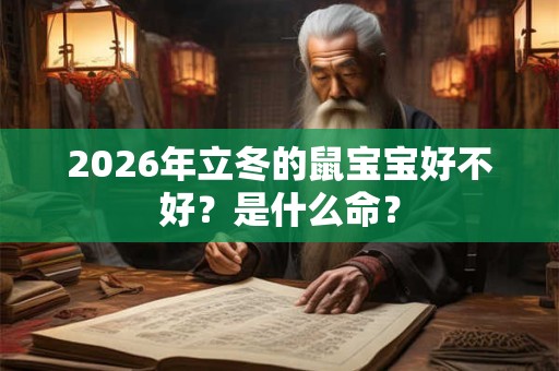 2026年立冬的鼠宝宝好不好?是什么命? 2026年立冬的鼠宝宝好不好?是什么命?