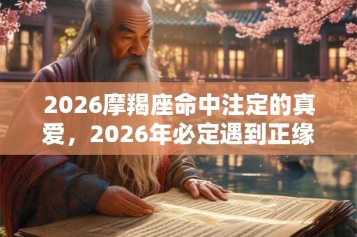2026摩羯座命中注定的真爱,2026年必定遇到正缘星座 2026摩羯座命中注定的真爱,2026年必定遇到正缘星座