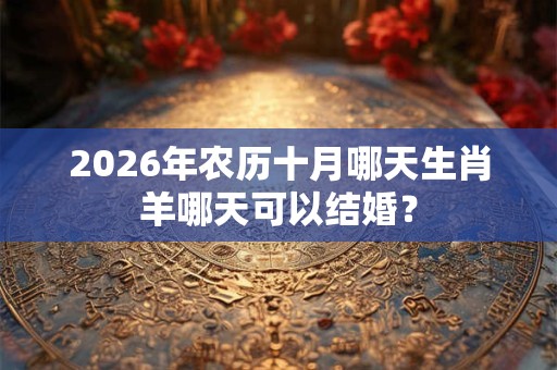 2026年农历十月哪天生肖羊哪天可以结婚? 2026年农历十月哪天生肖羊哪天可以结婚?