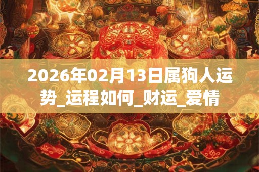 2026年02月13日属狗人运势_运程如何_财运_爱情 2026年02月13日属狗人运势_运程如何_财运_爱情