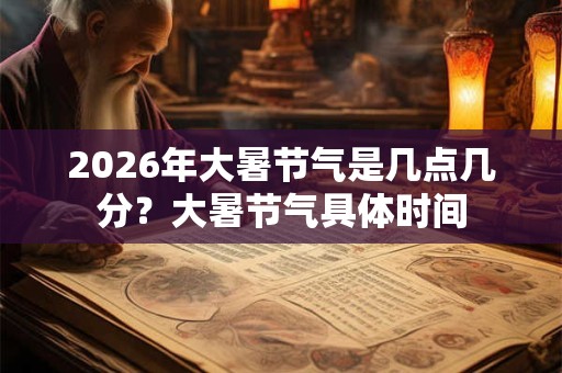 2026年大暑节气是几点几分?大暑节气具体时间 2026年大暑节气是几点几分?大暑节气具体时间