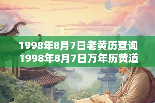 1998年8月7日老黄历查询 1998年8月7日万年历黄道吉日
