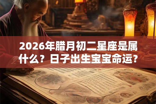 2026年腊月初二星座是属什么？日子出生宝宝命运？