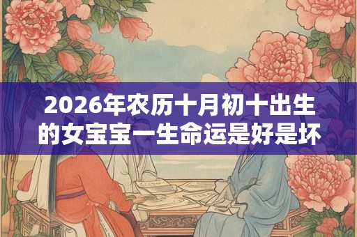 2026年农历十月初十出生的女宝宝一生命运是好是坏 2026年农历十月初十出生的女宝宝一生命运是好是坏